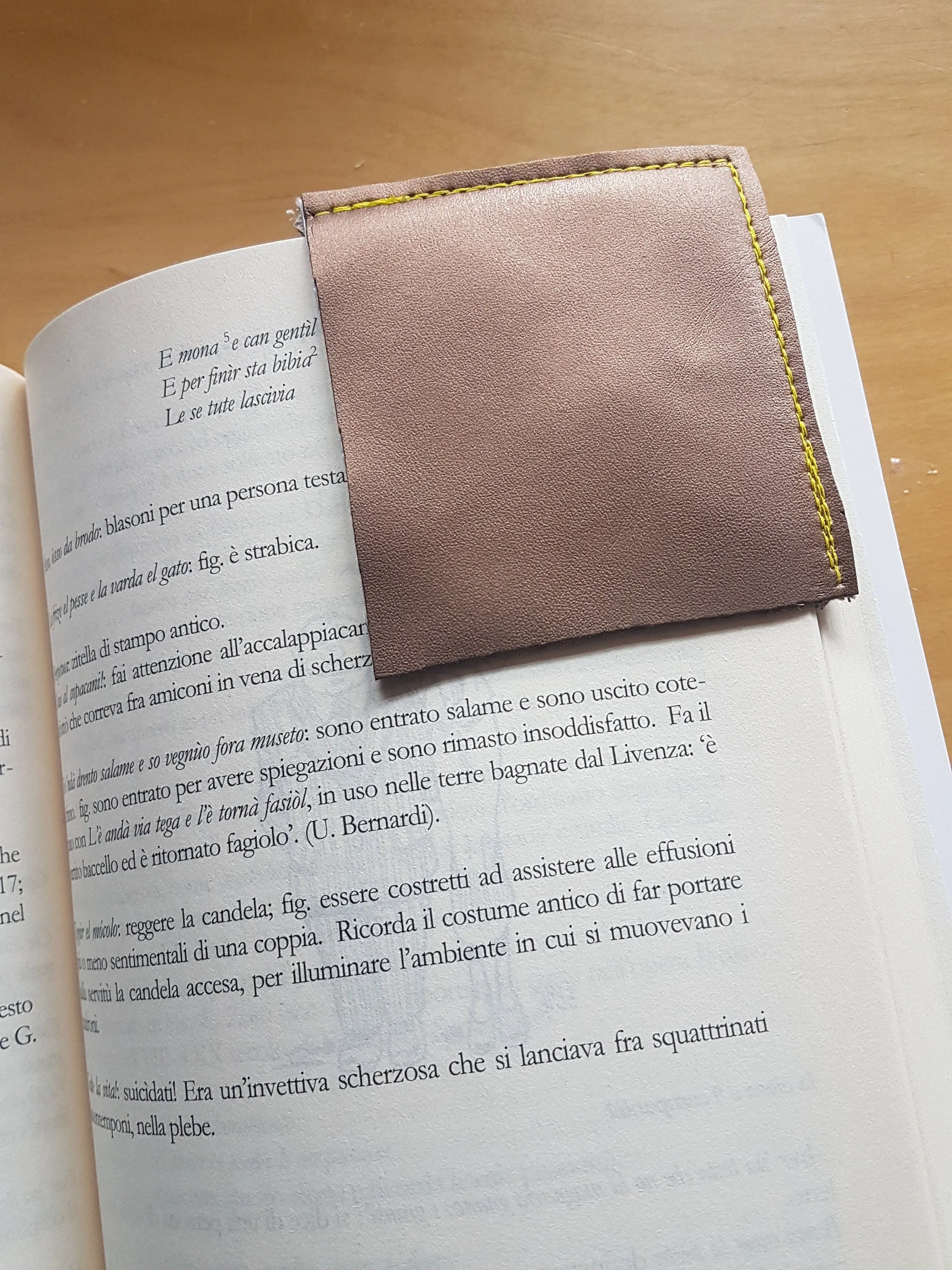 Handmade Corner Bookmark Faux Leather