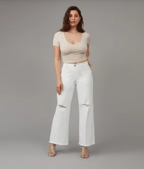 High Rise Wide Leg Jeans 28 Inseam