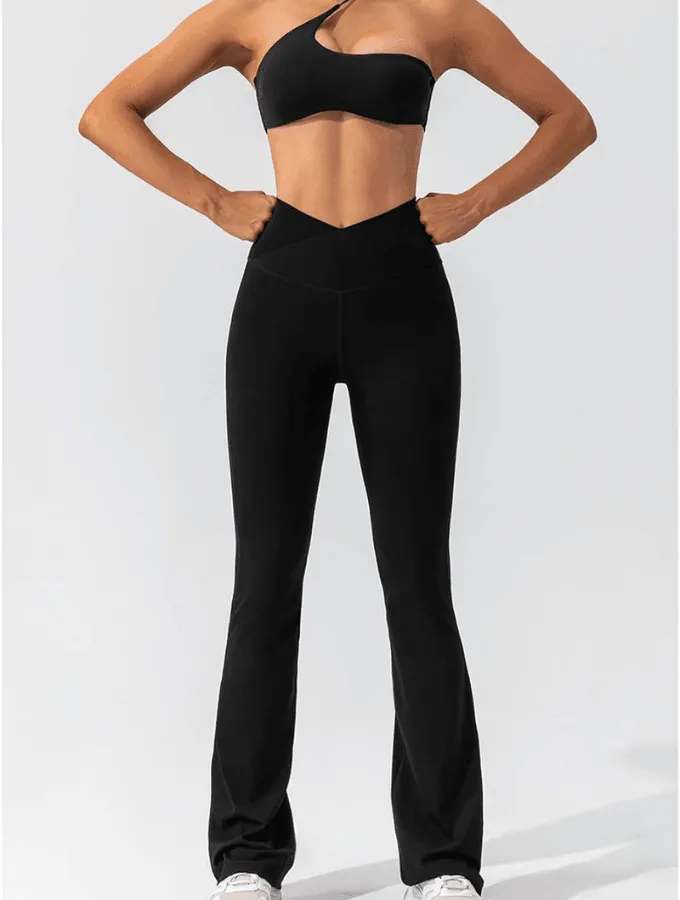 HIGH WAISTED YOGA SET - BLACK