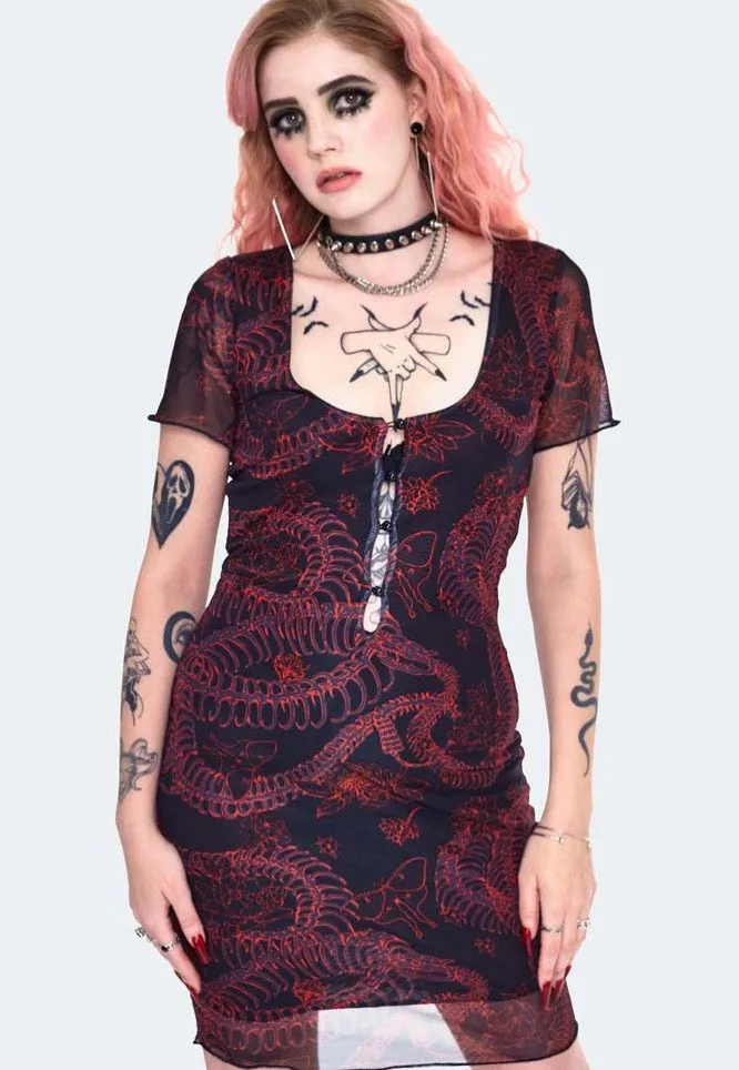 Jawbreaker - Snake Skeleton Mini Multi - Dress