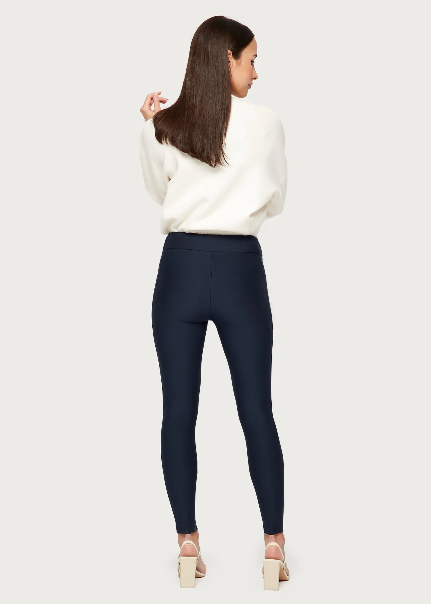 Jessica Biker Pant With Side Pockets - Navy