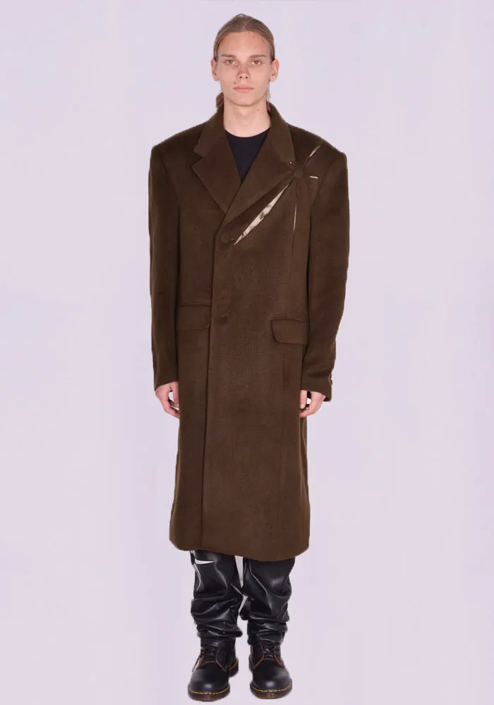 KUSIKOHC KUW3CT01KR-C4001.999 ORIGAMI COAT OLIVE