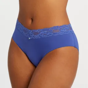 Lace Waistband Full Coverage Brief | Sapphire