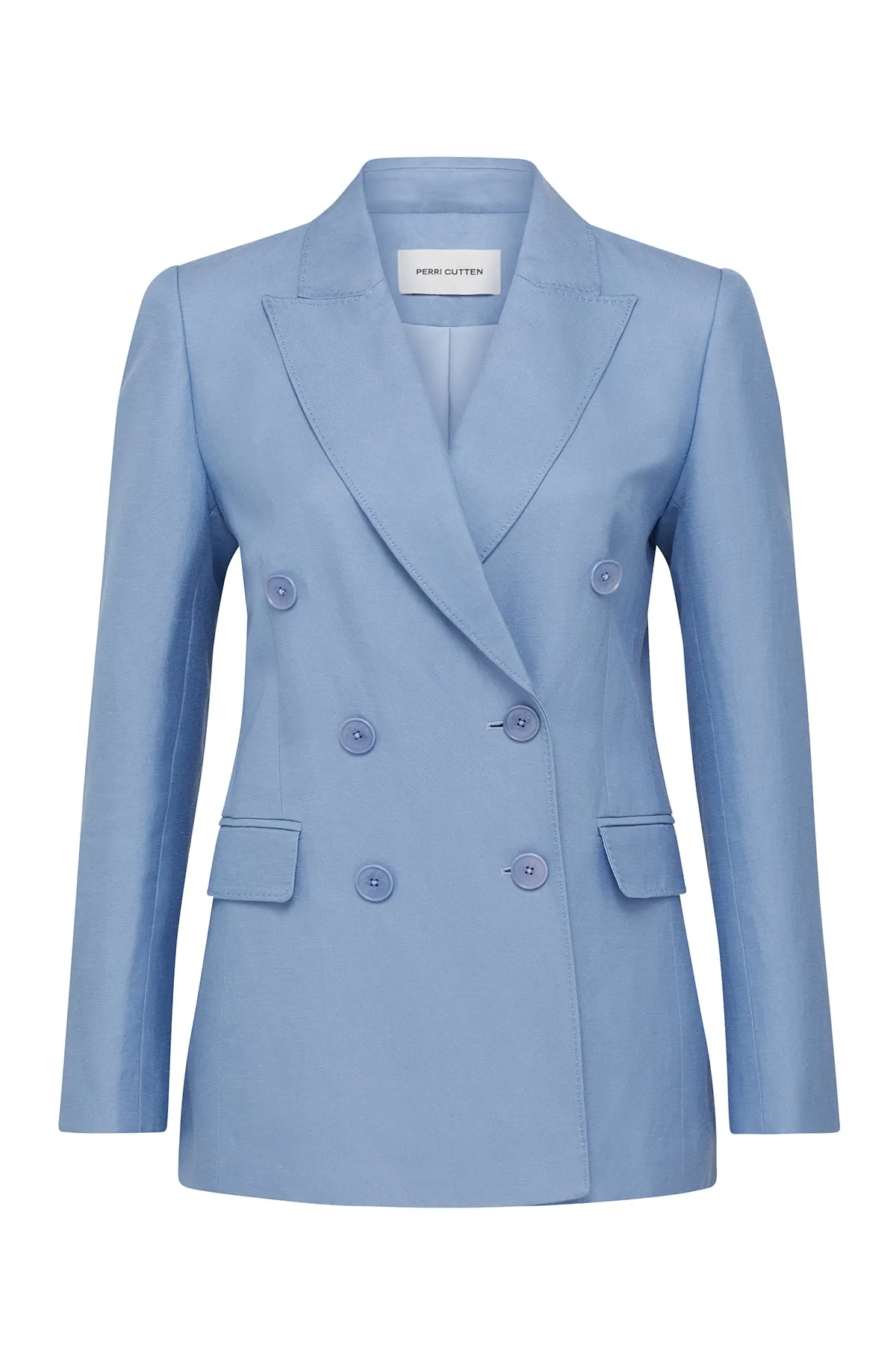 Lea Linen Jacket - Powder Blue