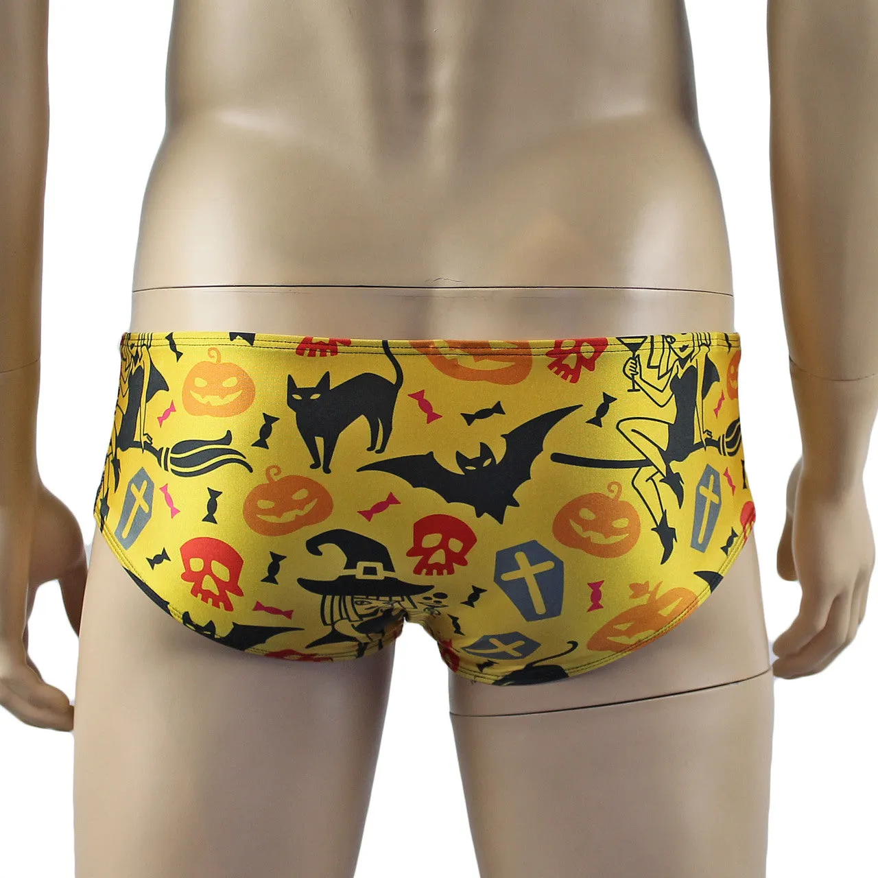 Mens Gothic Halloween Boxer Briefs Underwear, Witches, Bats & Cats