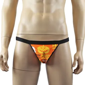 Mens Happy Halloween Pouch G string Thong with Elastic Band