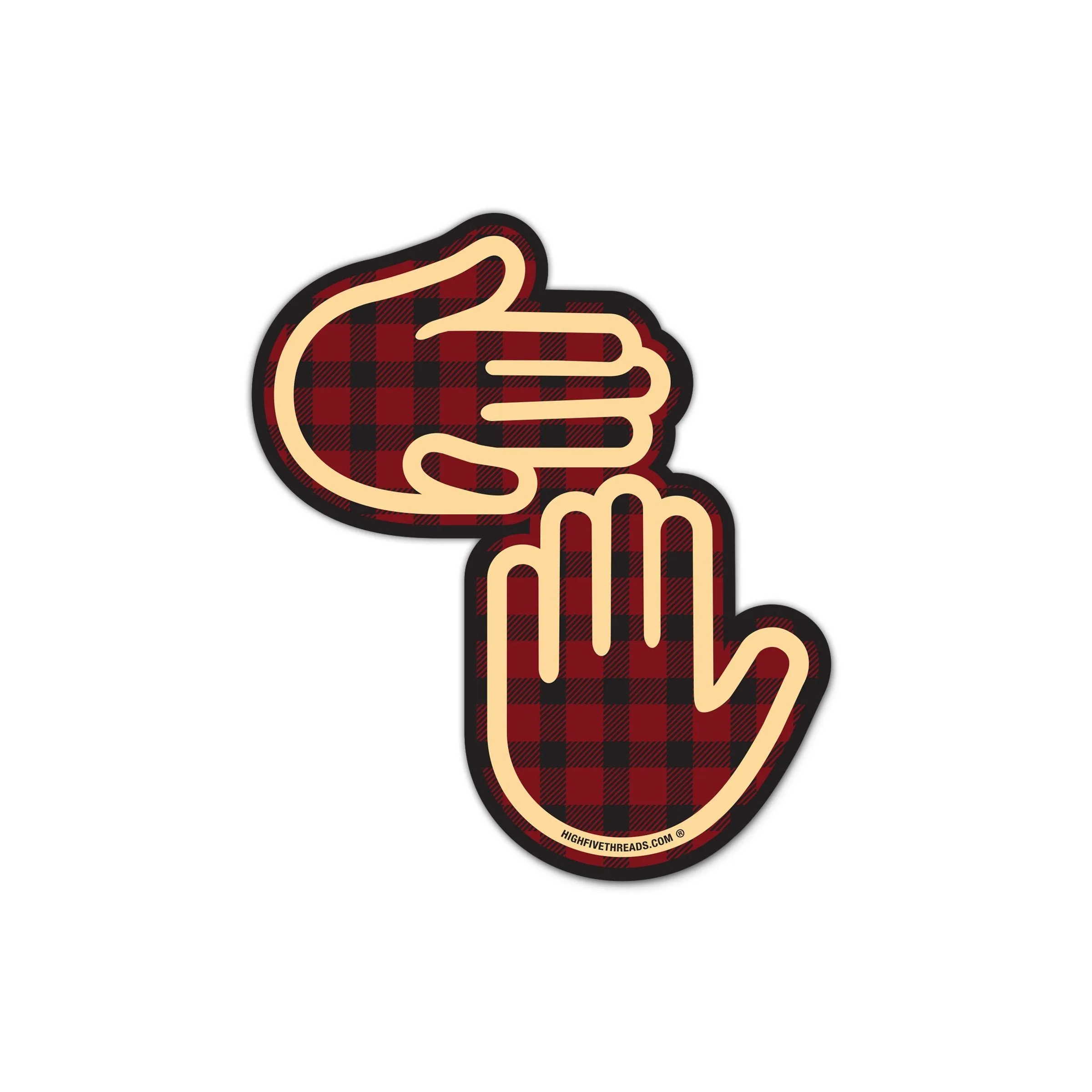 Michigan Hands Sticker (Plaid)