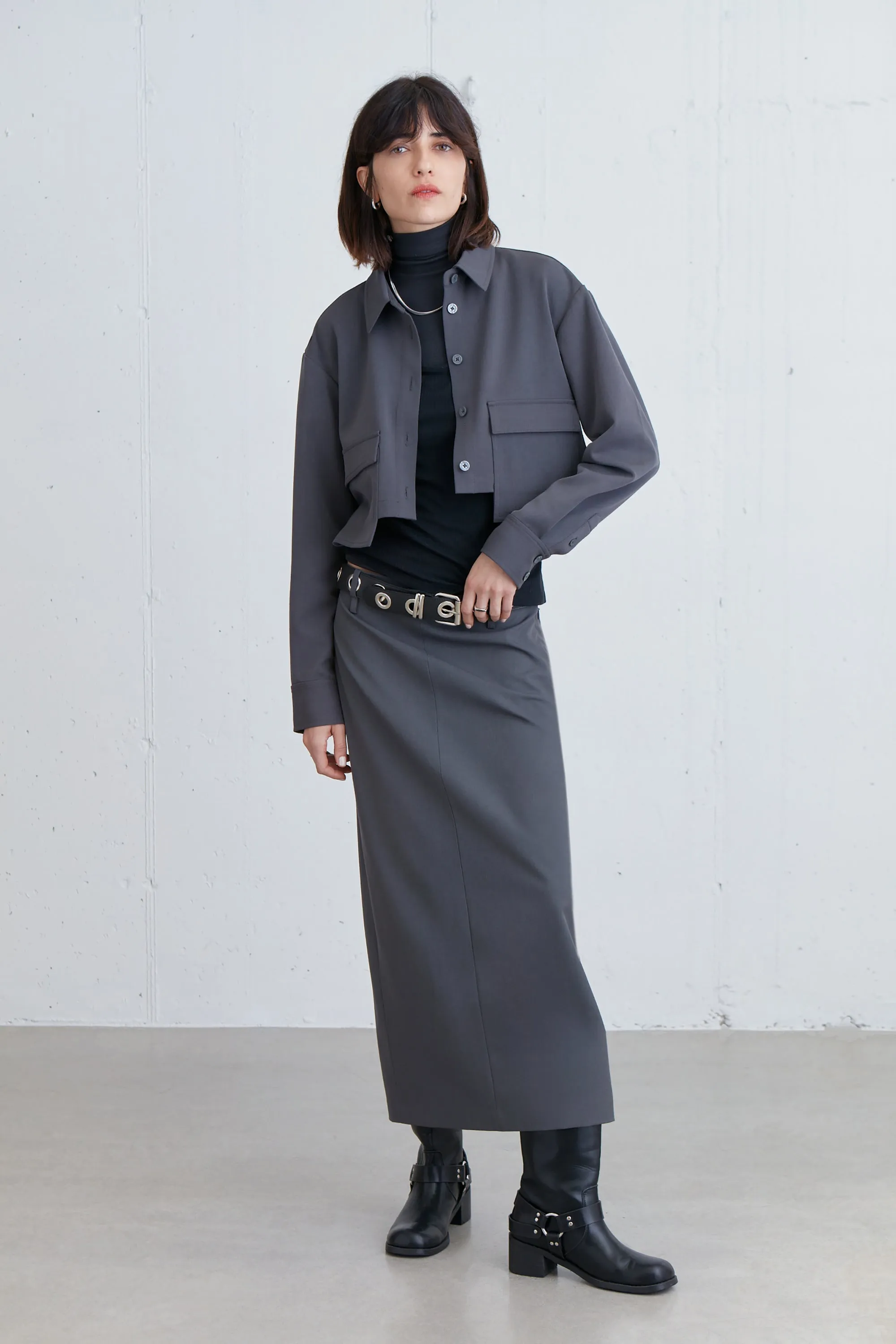 MIDI SUITING SKIRT