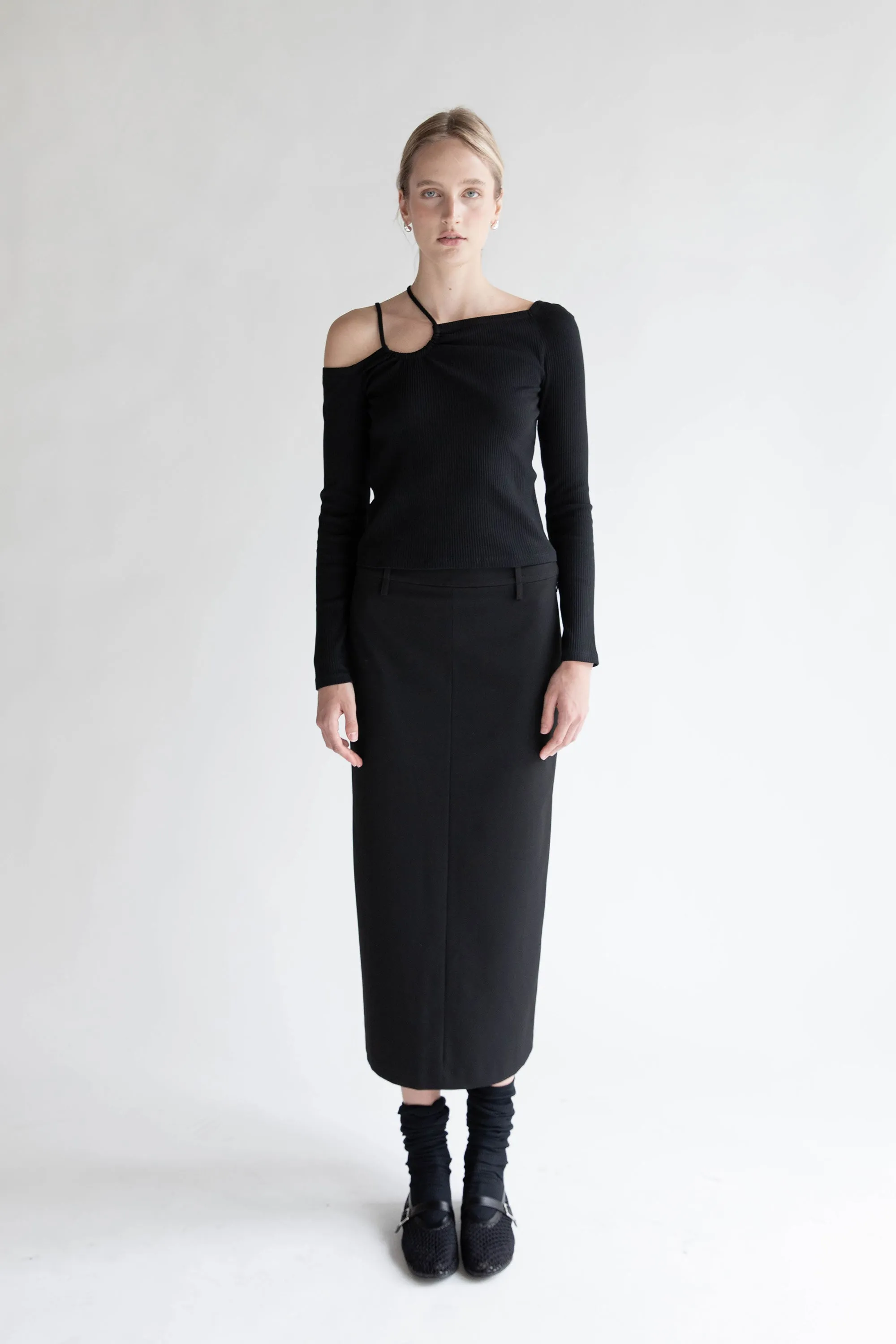 MIDI SUITING SKIRT