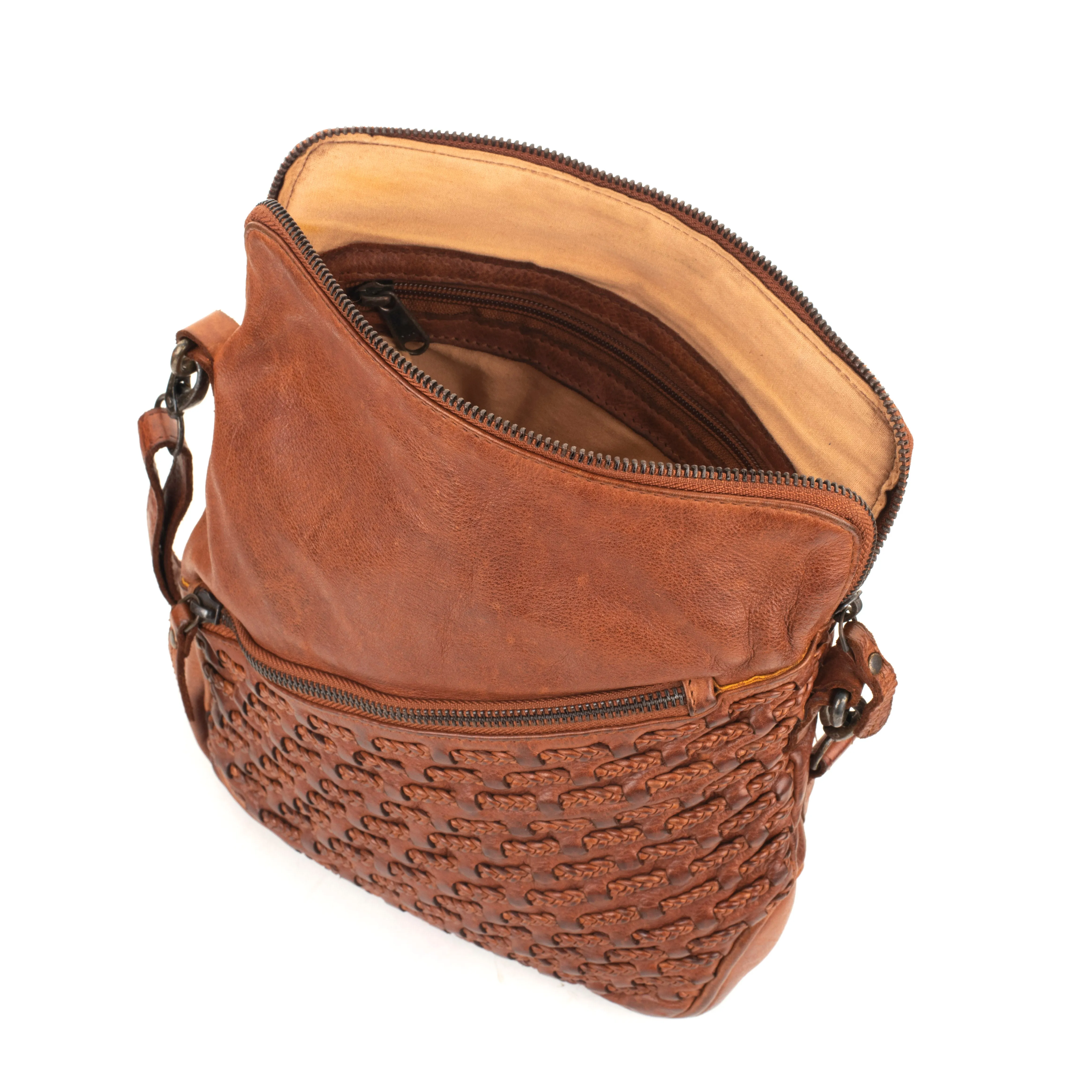 MILO 150 BOLOGNA WOVEN CROSSBODY BUCKSKIN