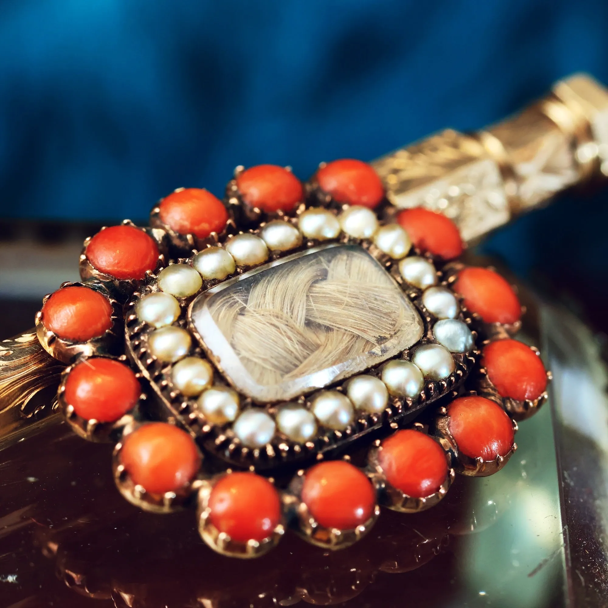 Precious Georgian Keepsake Pearl & Coral Locket