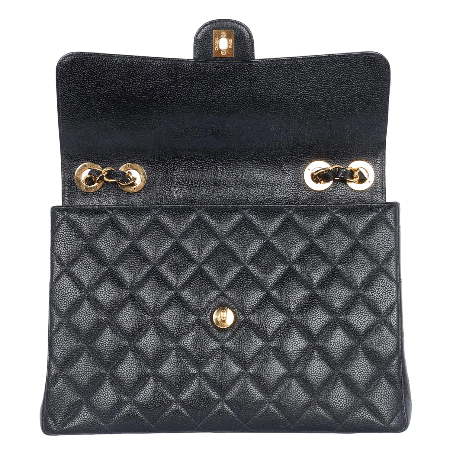 Quilted Jumbo Classic Caviar Leather Flap Bag (Authentic Pre-owned)