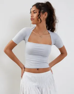 Requa Crop Top in Grey Dawn