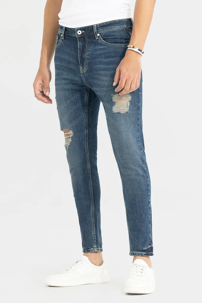 Rigze Grunge Blue Skinny Jeans