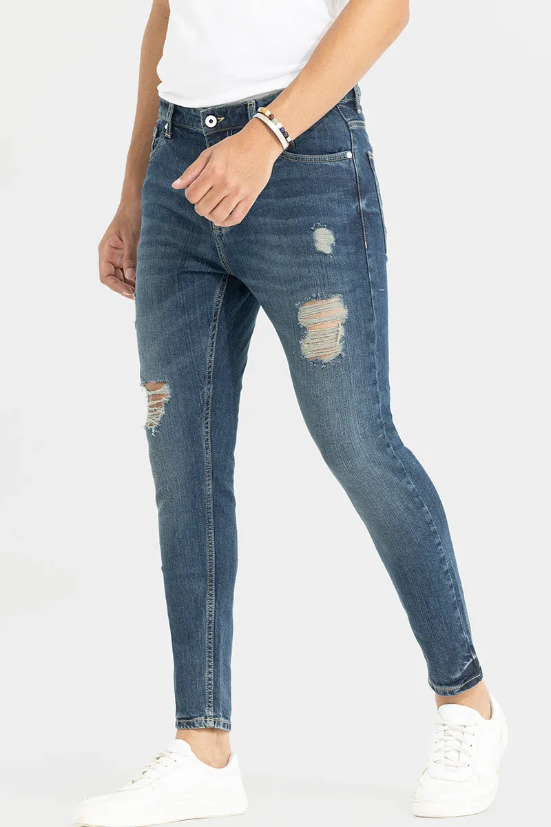 Rigze Grunge Blue Skinny Jeans