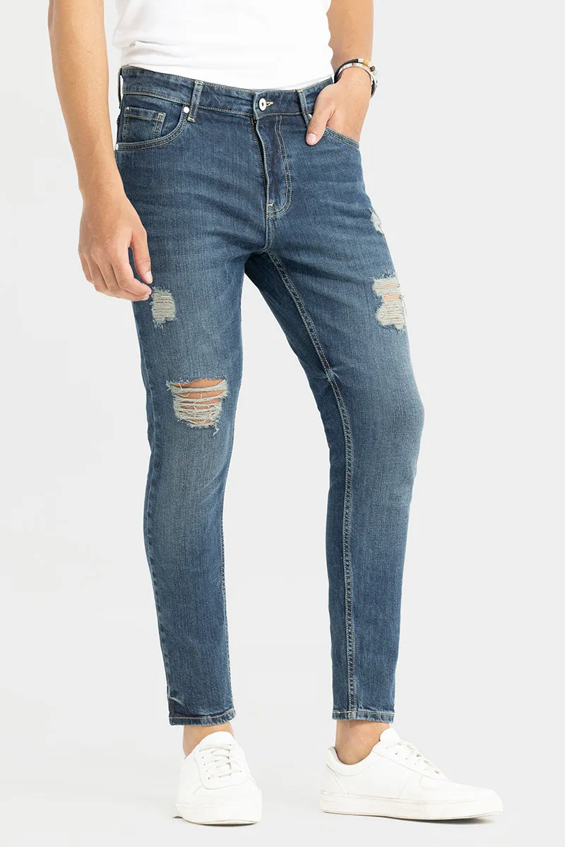 Rigze Grunge Blue Skinny Jeans