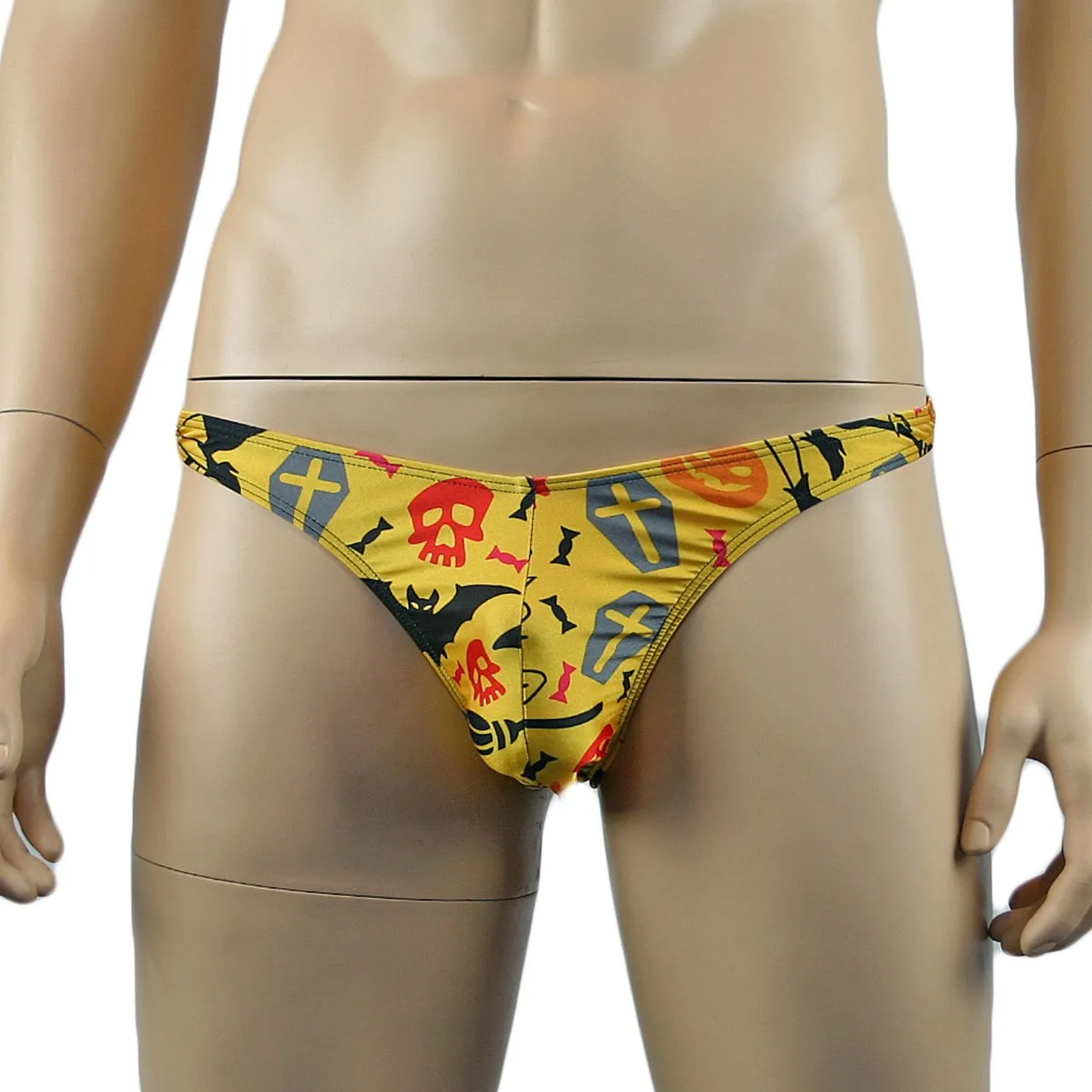 SALE - Mens Gothic Halloween Thong Underwear, Witches, Bats & Cats