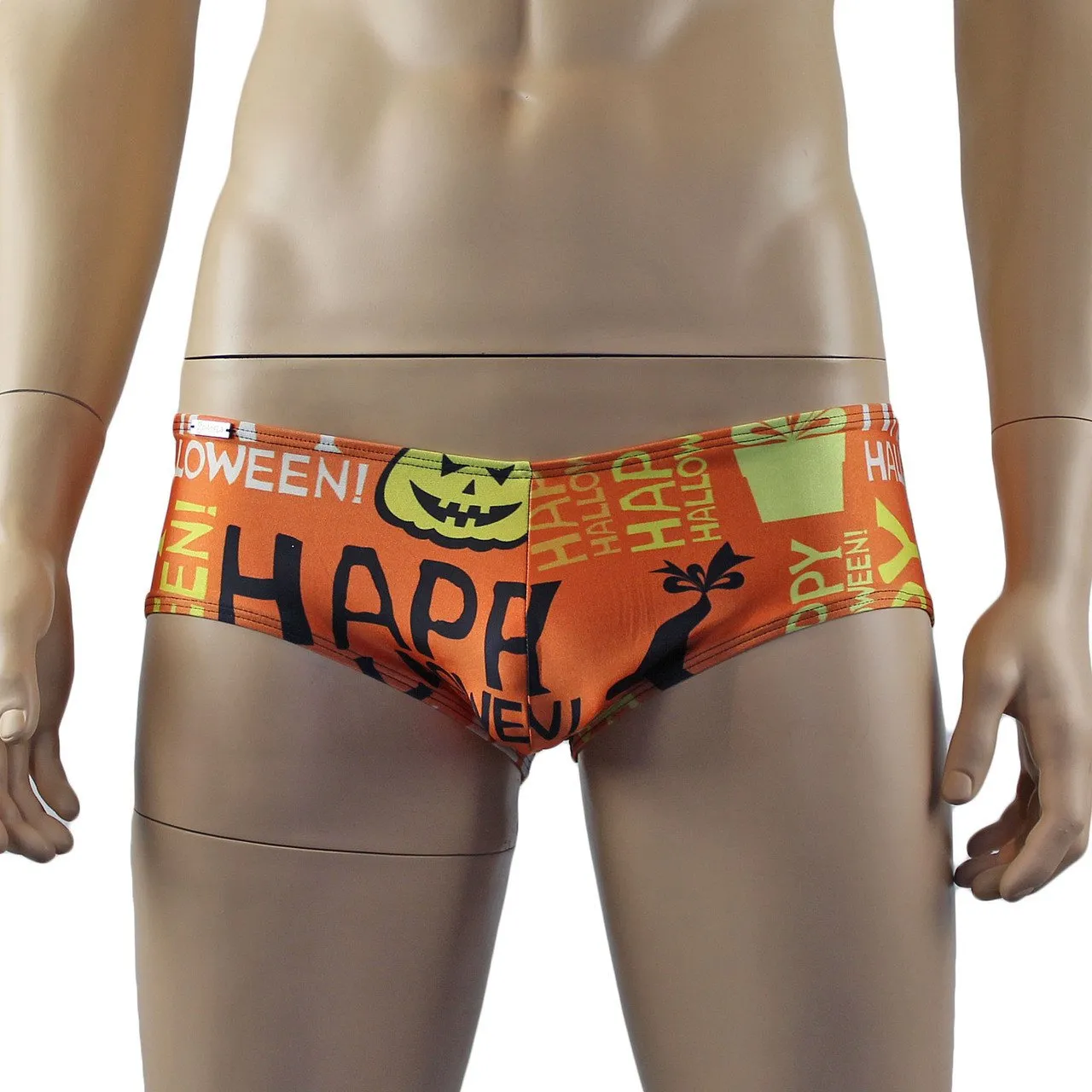 SALE - Mens Happy Halloween Boxer Briefs Underwear, Halloween Pumpkins