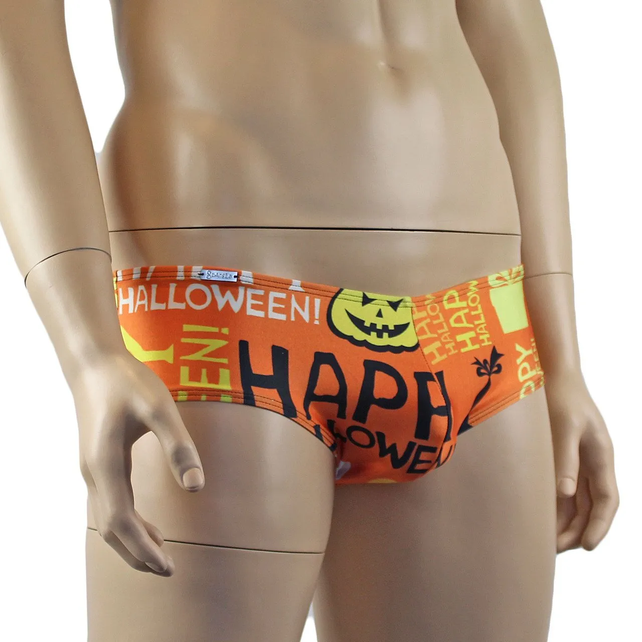 SALE - Mens Happy Halloween Boxer Briefs Underwear, Halloween Pumpkins