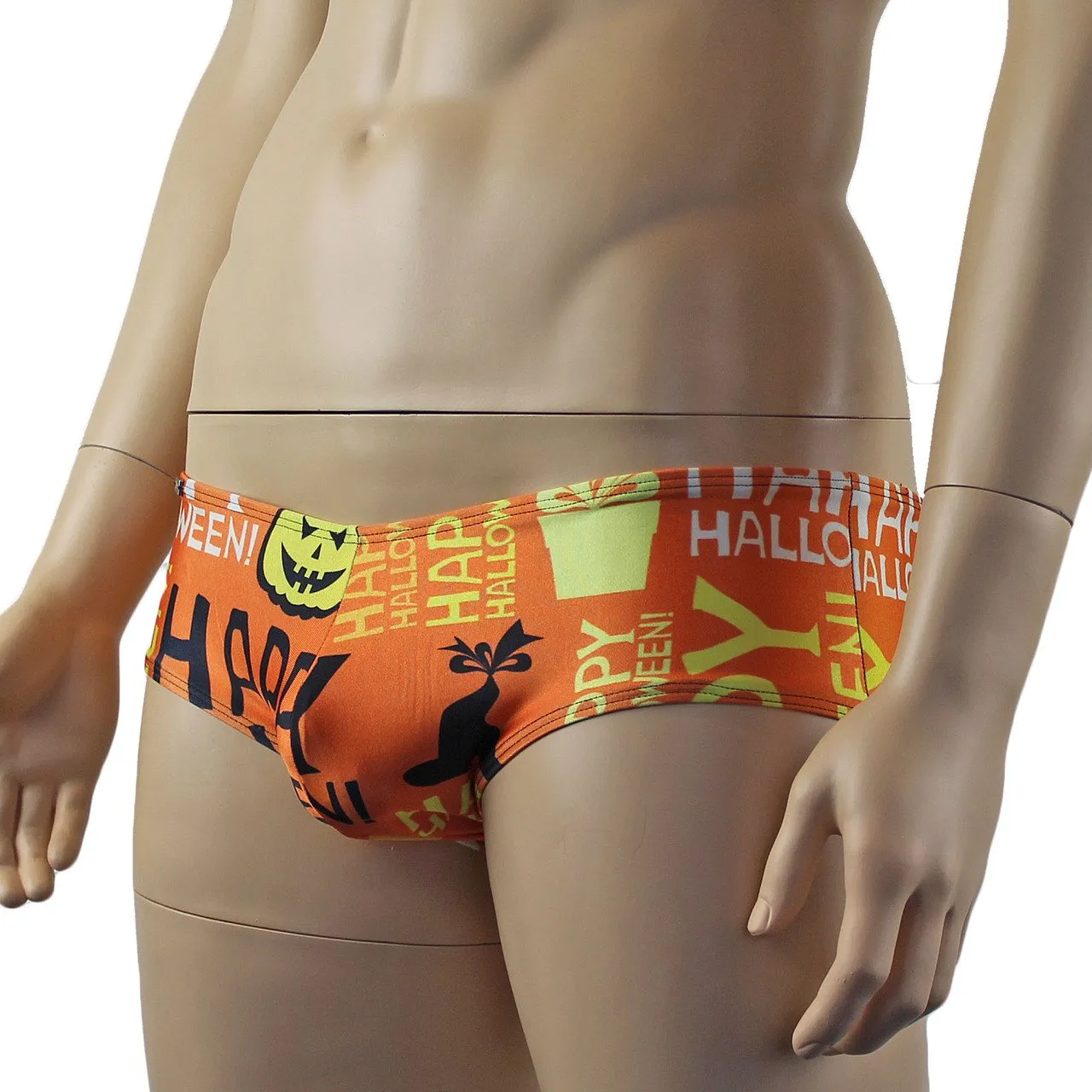 SALE - Mens Happy Halloween Boxer Briefs Underwear, Halloween Pumpkins