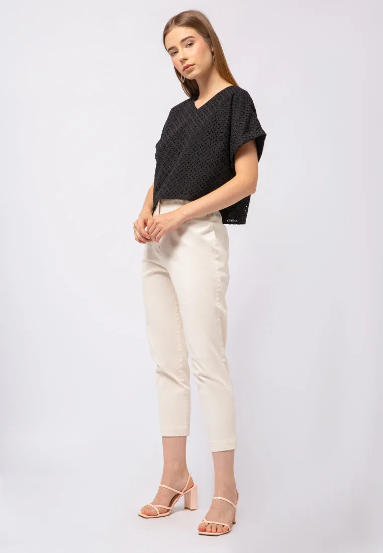 Short Sleeve Crop Blouse