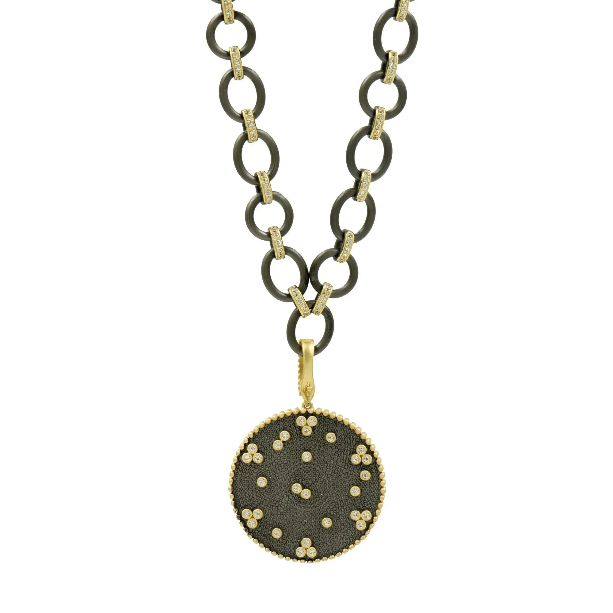 Signature Double Sided Pendant Chain Link Necklace