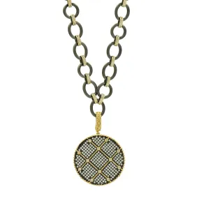 Signature Double Sided Pendant Chain Link Necklace