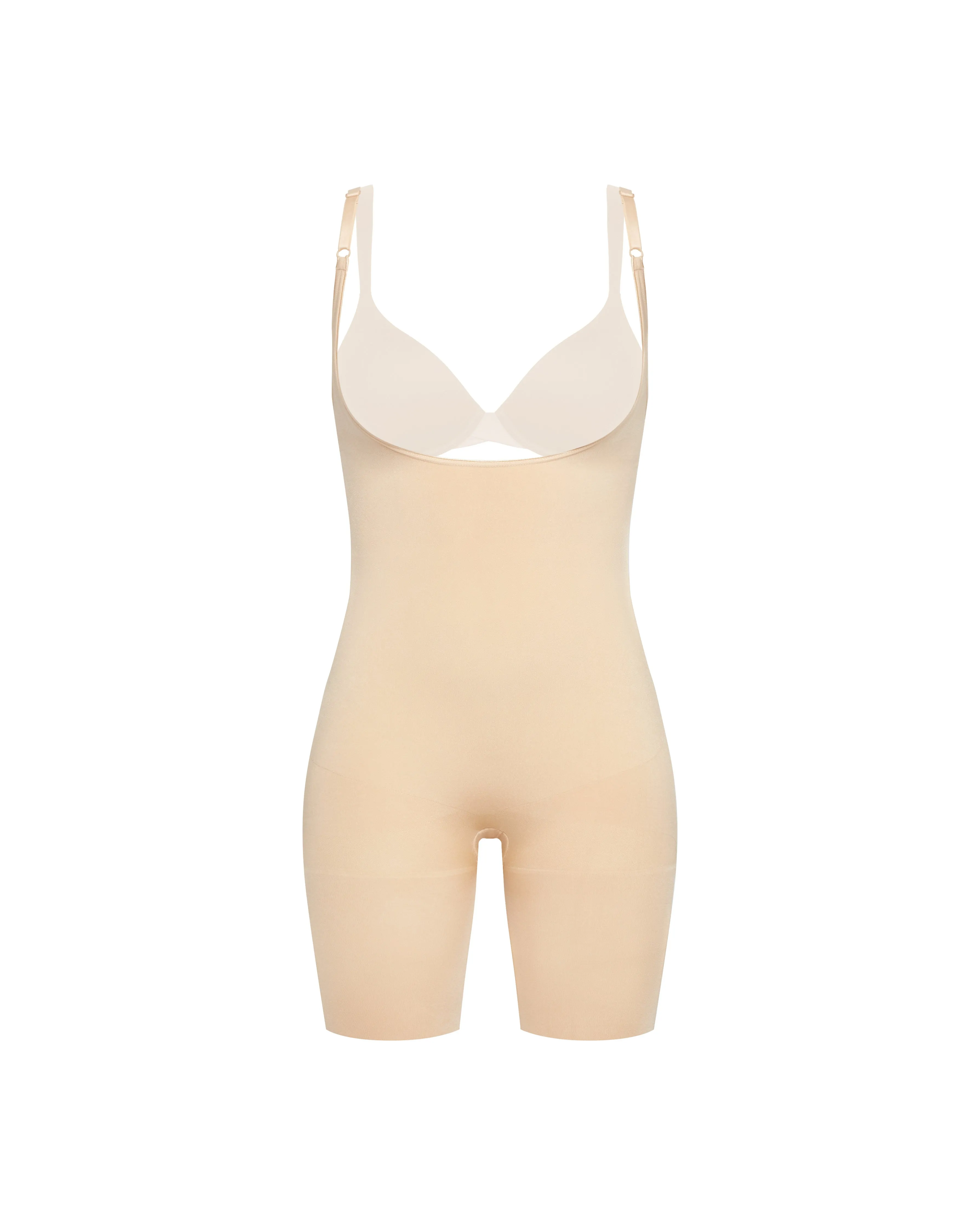 SPANXsculpt Seamless Power Open-Bust Mid-Thigh Bodysuit