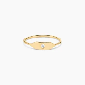 Stacking Signet Ring with Stone