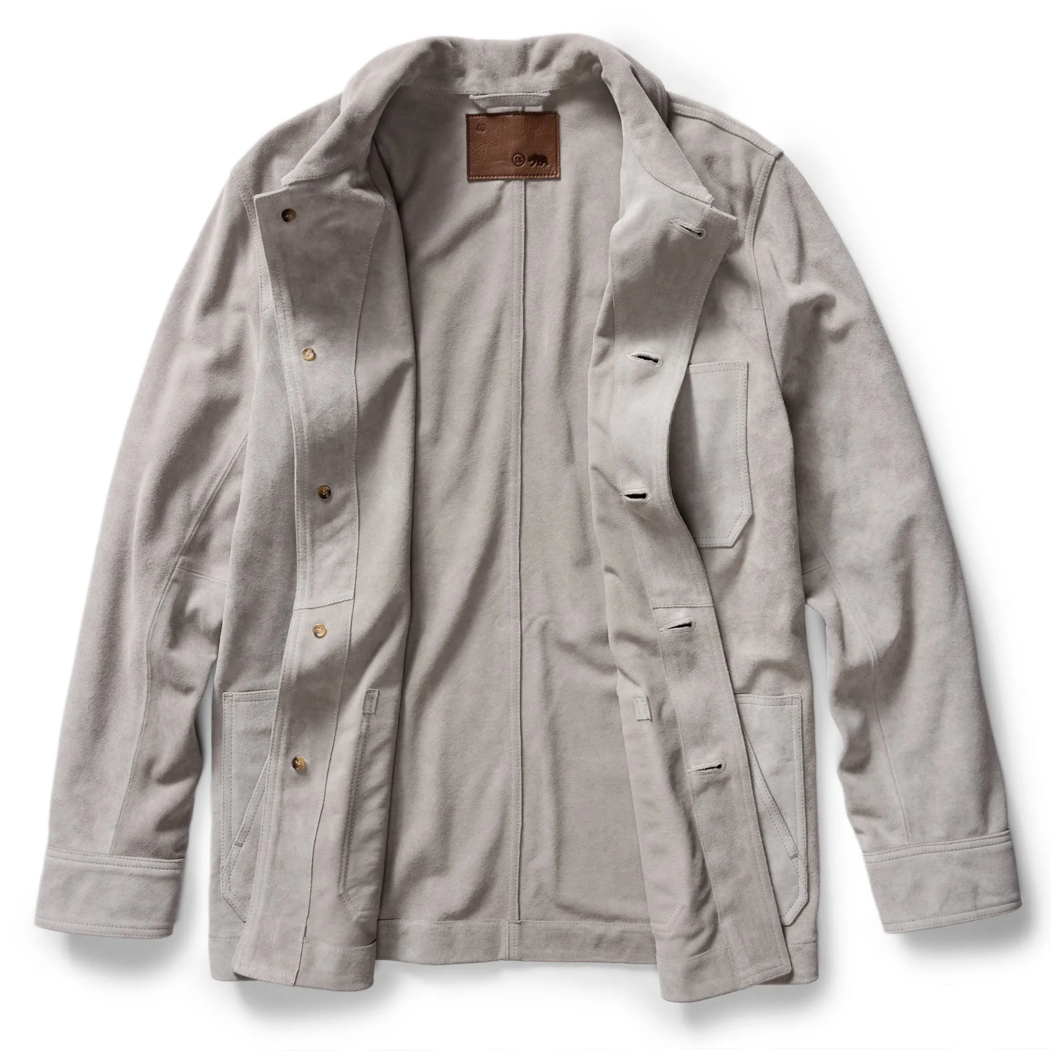 The Ojai Jacket in Oyster Suede