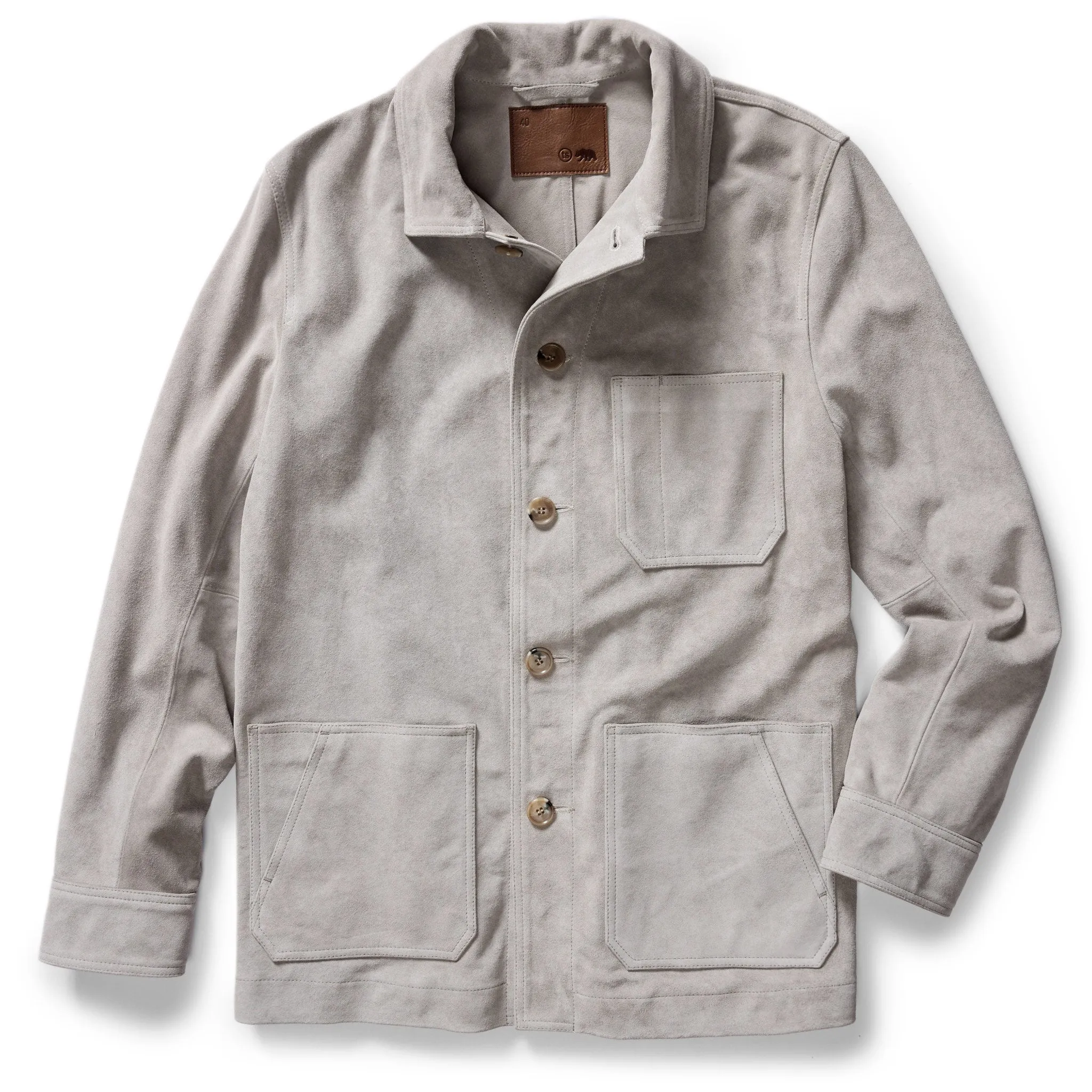 The Ojai Jacket in Oyster Suede