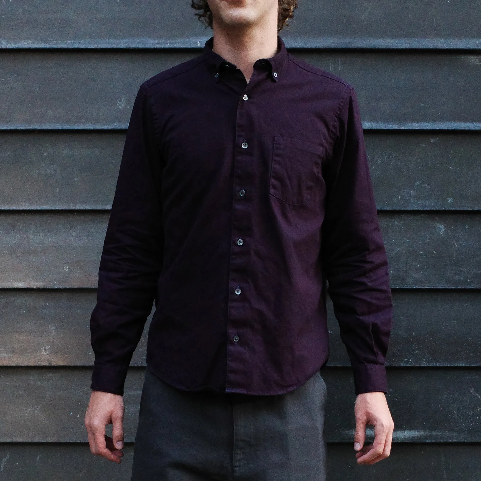 The Single Needle Shirt, Garnet | Oxford