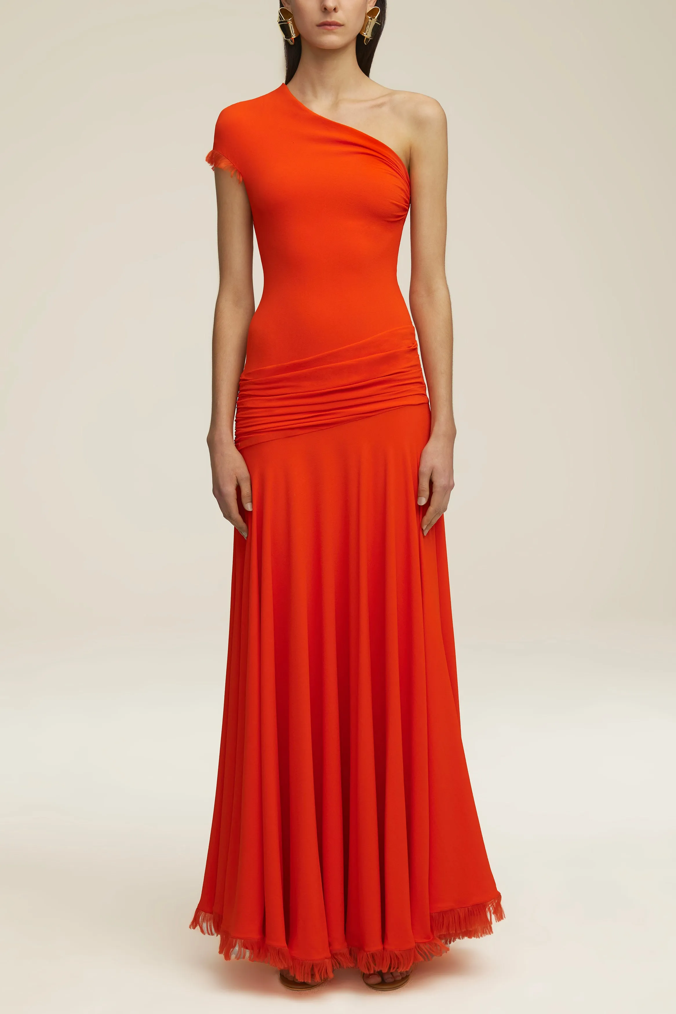 The Tess Dress in Vermillion Red