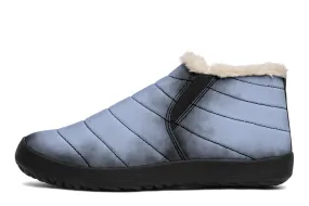 Twilight Blue Winter Sneakers - Warm & Easy Slip-On Shoes Lined with Vegan Wool with Anti-Slip Soles