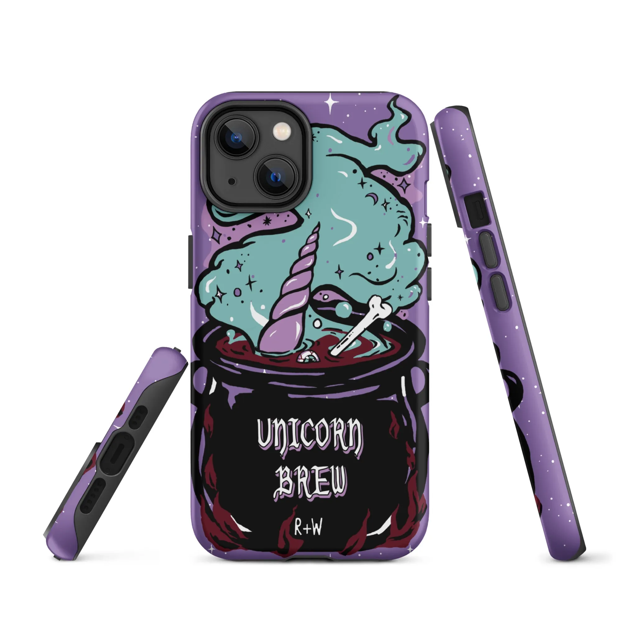 Unicorn Brew Tough Phone Case for iPhone - Shockproof Anti-scratch Goth Witchy Phone Cover Cool Gothic Christmas Gifts