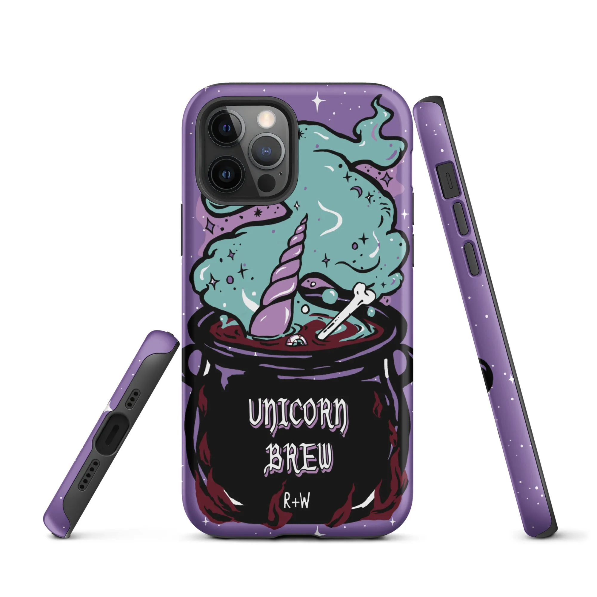 Unicorn Brew Tough Phone Case for iPhone - Shockproof Anti-scratch Goth Witchy Phone Cover Cool Gothic Christmas Gifts