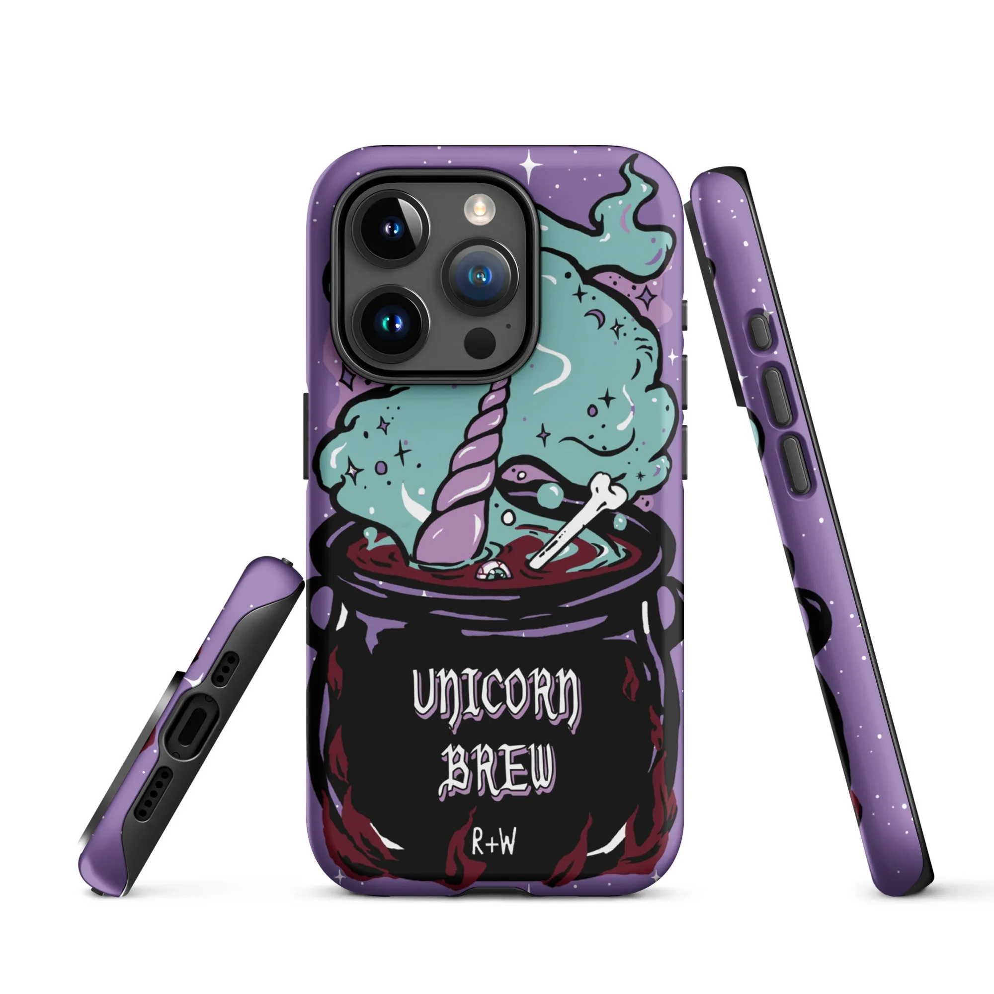 Unicorn Brew Tough Phone Case for iPhone - Shockproof Anti-scratch Goth Witchy Phone Cover Cool Gothic Christmas Gifts