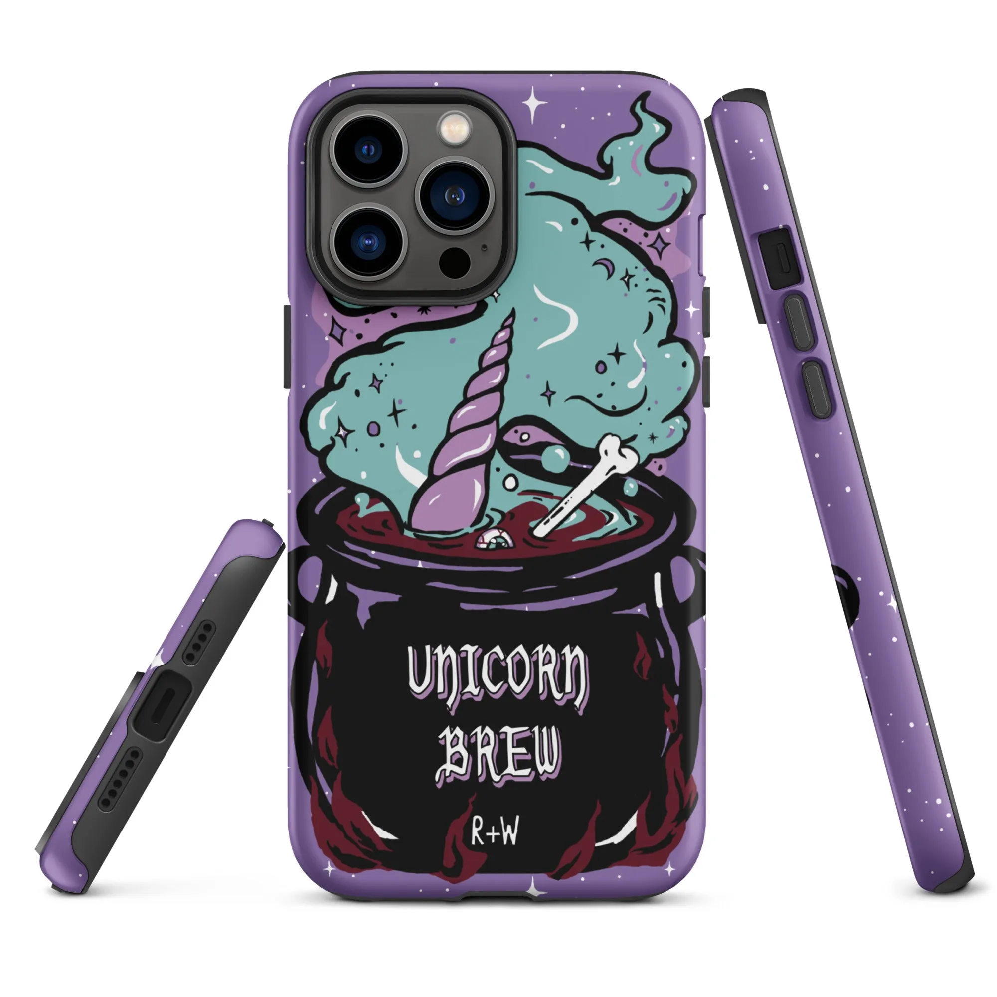 Unicorn Brew Tough Phone Case for iPhone - Shockproof Anti-scratch Goth Witchy Phone Cover Cool Gothic Christmas Gifts