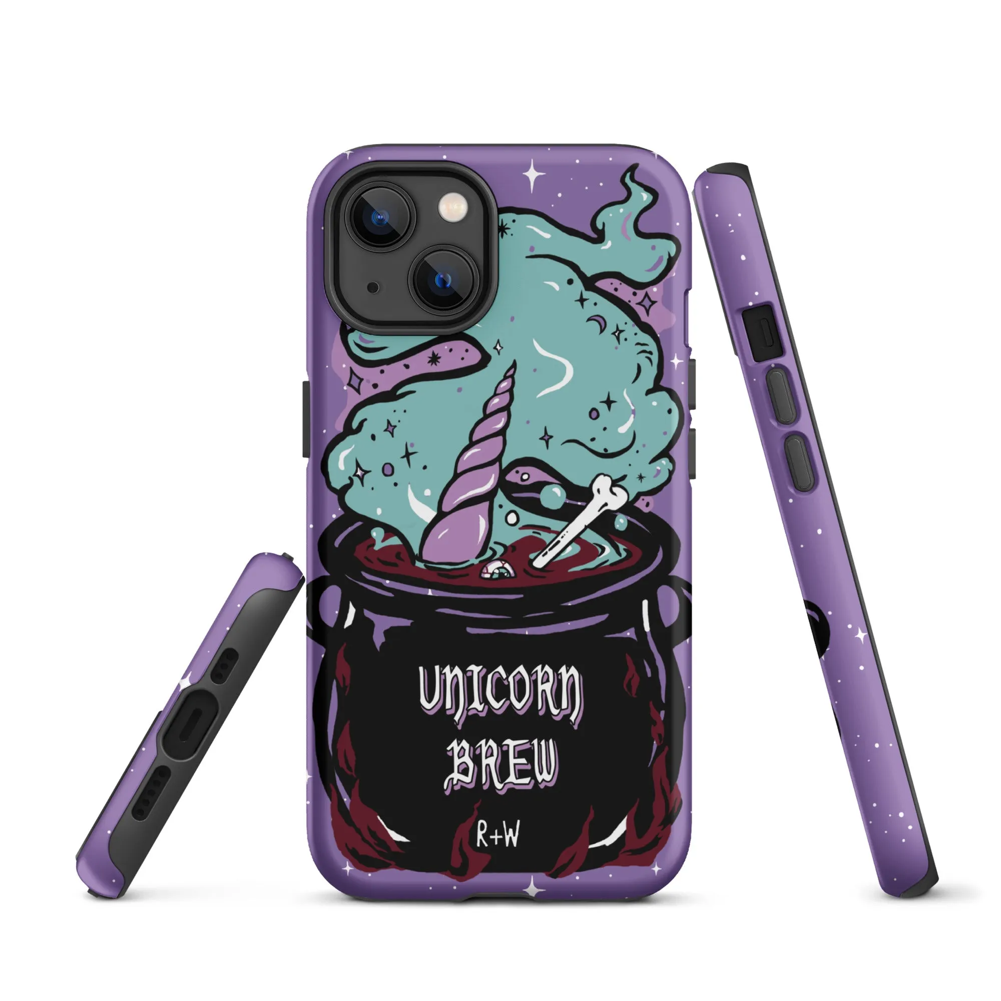 Unicorn Brew Tough Phone Case for iPhone - Shockproof Anti-scratch Goth Witchy Phone Cover Cool Gothic Christmas Gifts