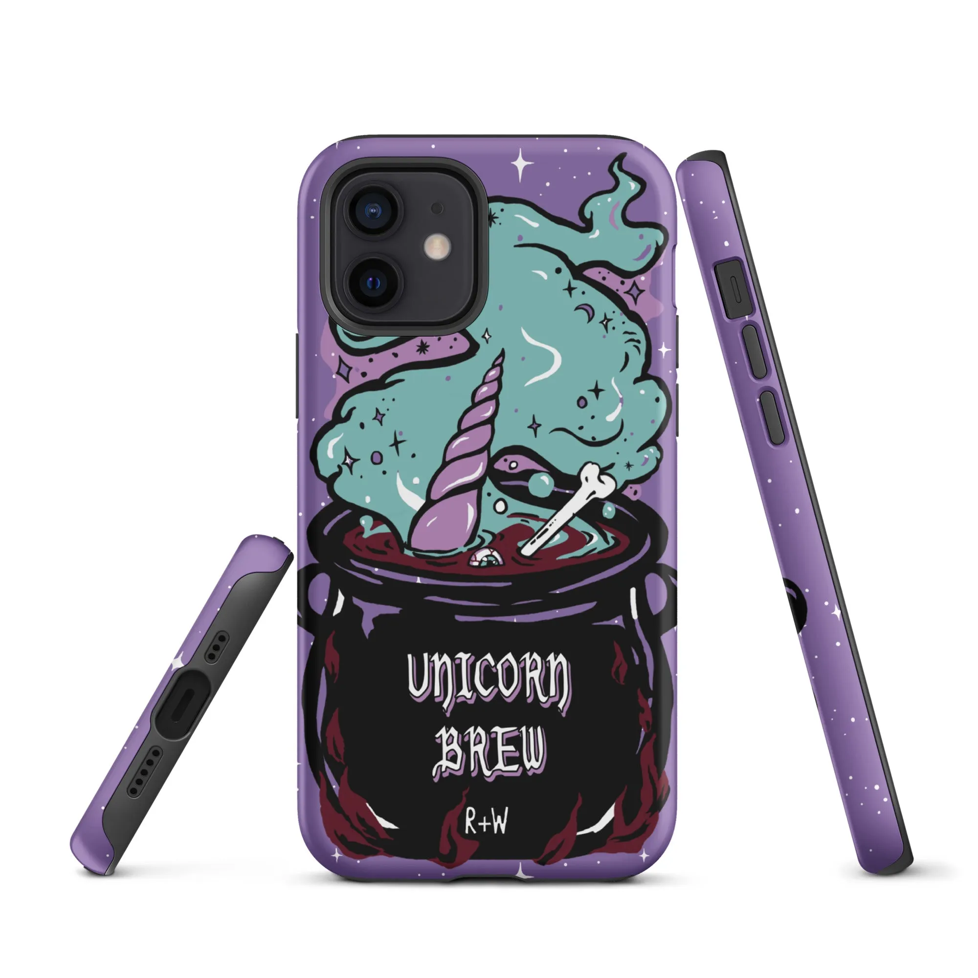 Unicorn Brew Tough Phone Case for iPhone - Shockproof Anti-scratch Goth Witchy Phone Cover Cool Gothic Christmas Gifts