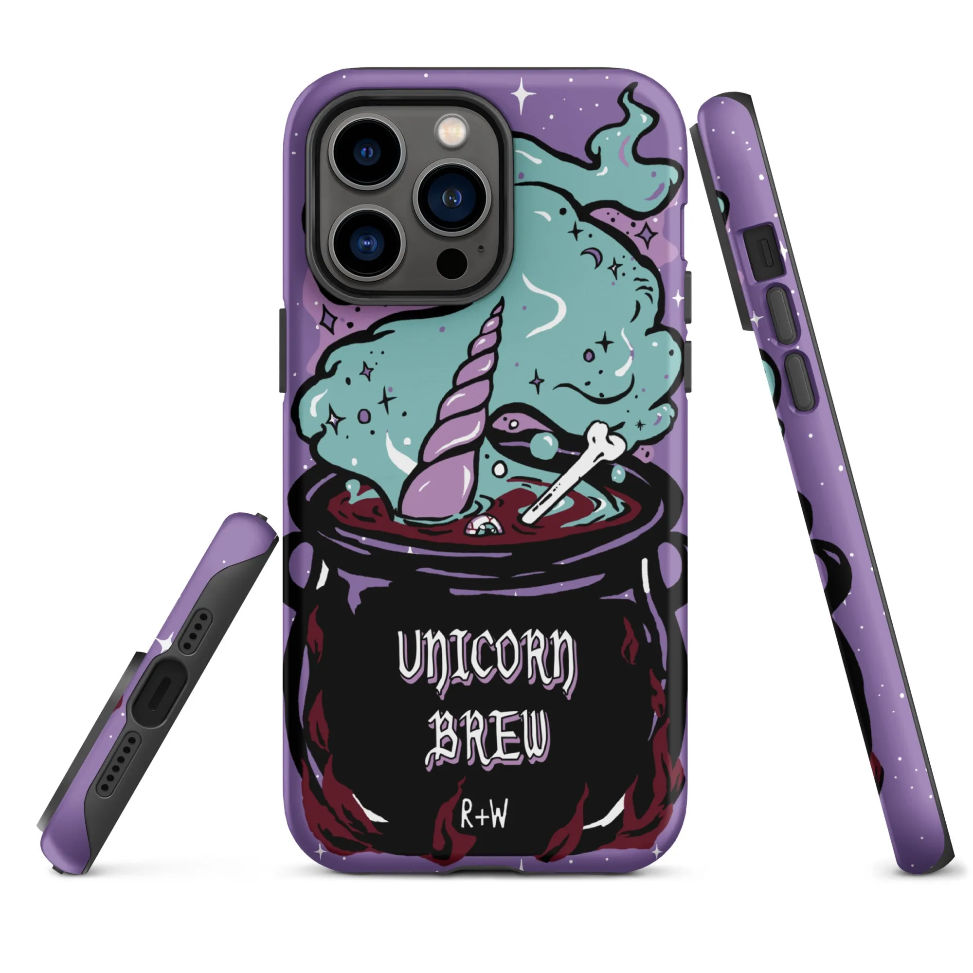 Unicorn Brew Tough Phone Case for iPhone - Shockproof Anti-scratch Goth Witchy Phone Cover Cool Gothic Christmas Gifts