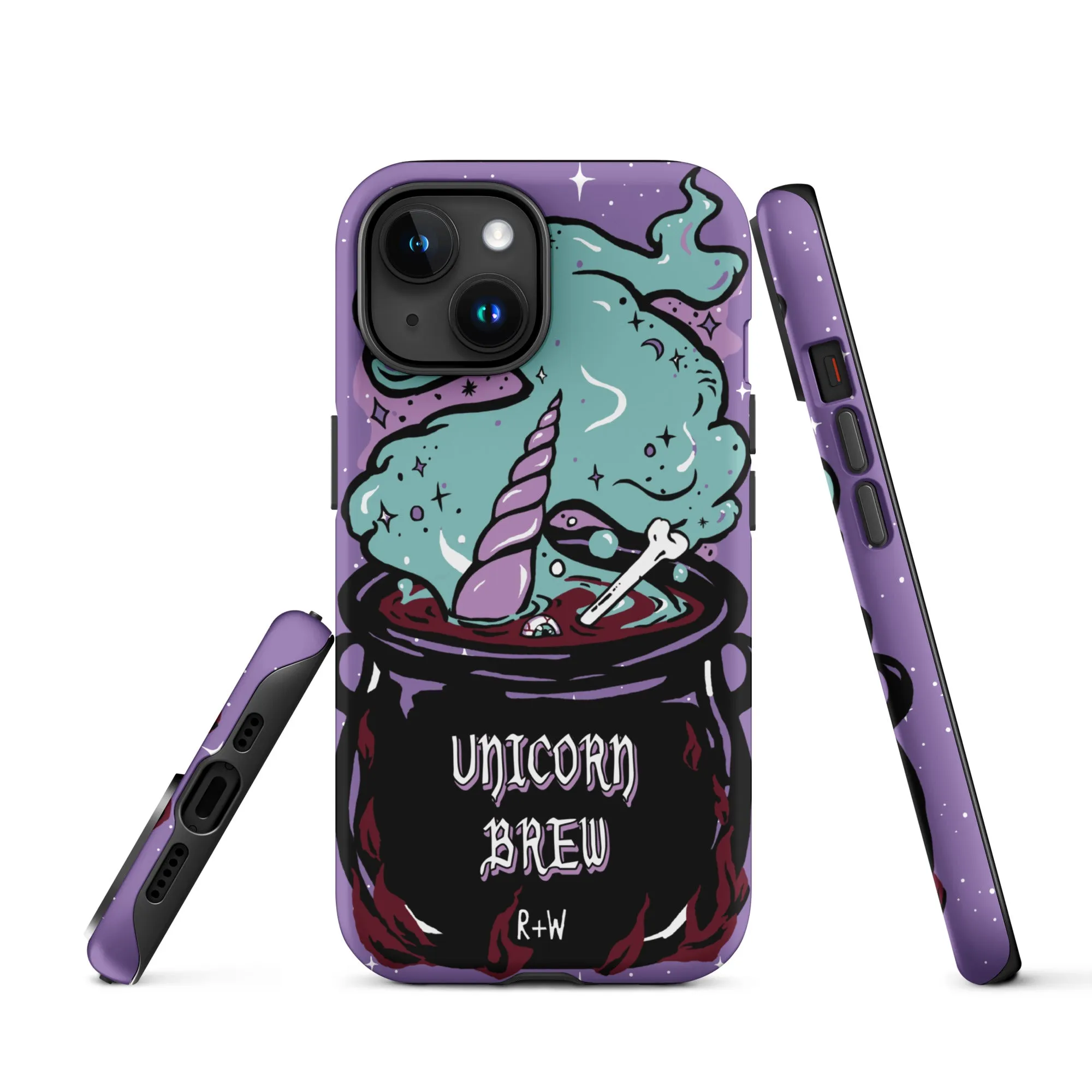 Unicorn Brew Tough Phone Case for iPhone - Shockproof Anti-scratch Goth Witchy Phone Cover Cool Gothic Christmas Gifts