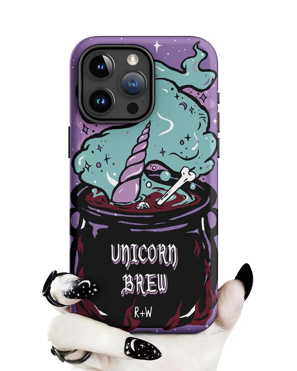 Unicorn Brew Tough Phone Case for iPhone - Shockproof Anti-scratch Goth Witchy Phone Cover Cool Gothic Christmas Gifts