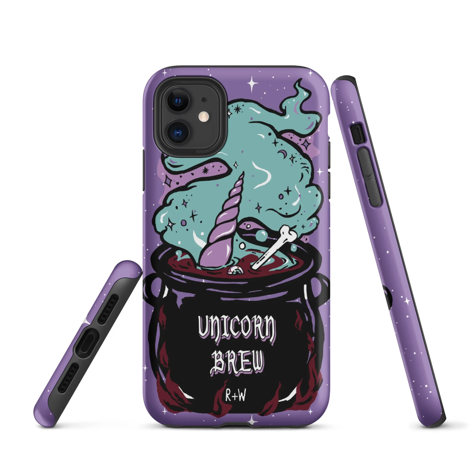 Unicorn Brew Tough Phone Case for iPhone - Shockproof Anti-scratch Goth Witchy Phone Cover Cool Gothic Christmas Gifts