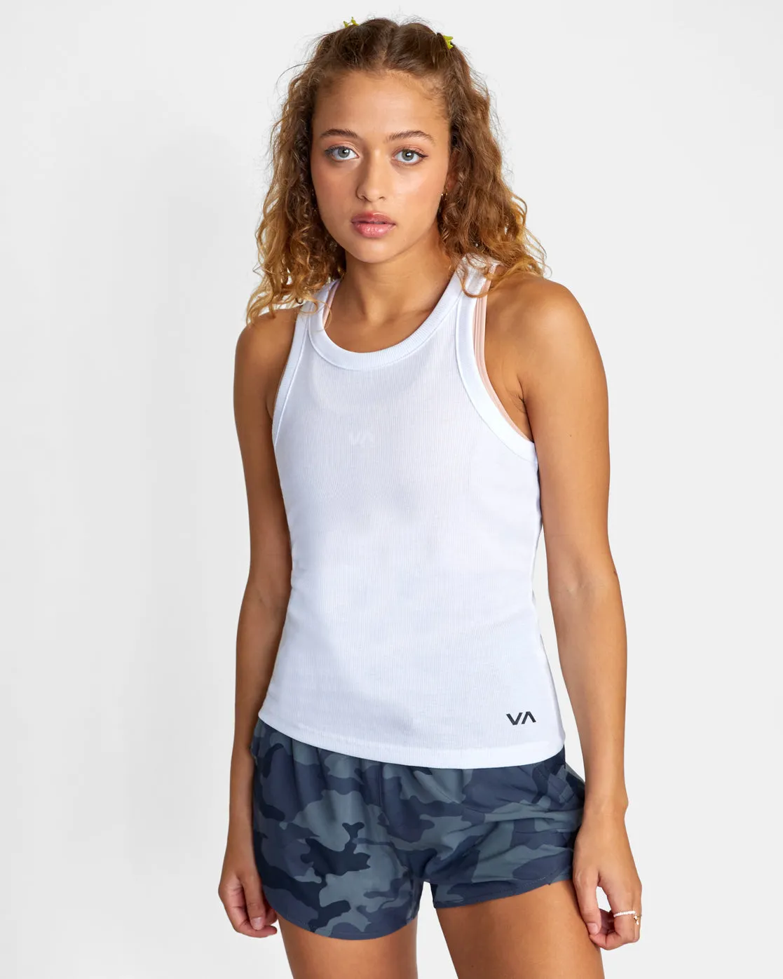 VA Essential Ribbed Tank Top - White